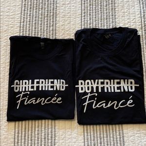 Set of two shirts for newly engaged couples!
